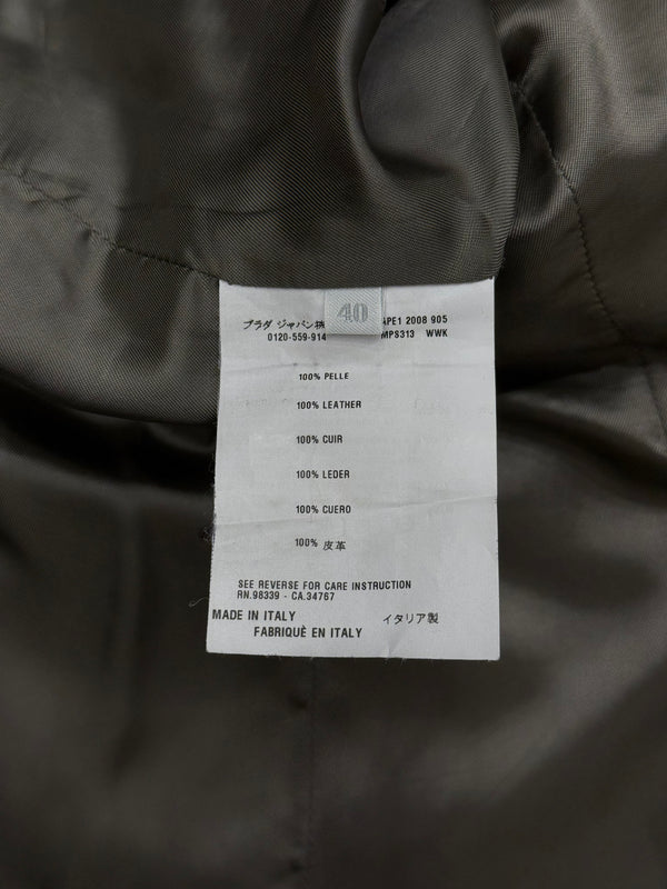 2000s Miu Miu leather trench coat