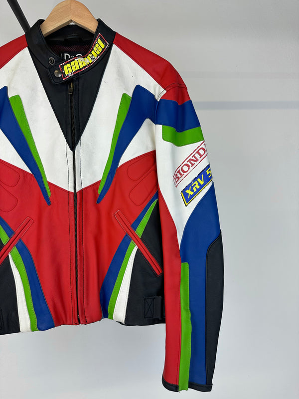 SS2004 Dolce & Gabbana leather biker racing jacket