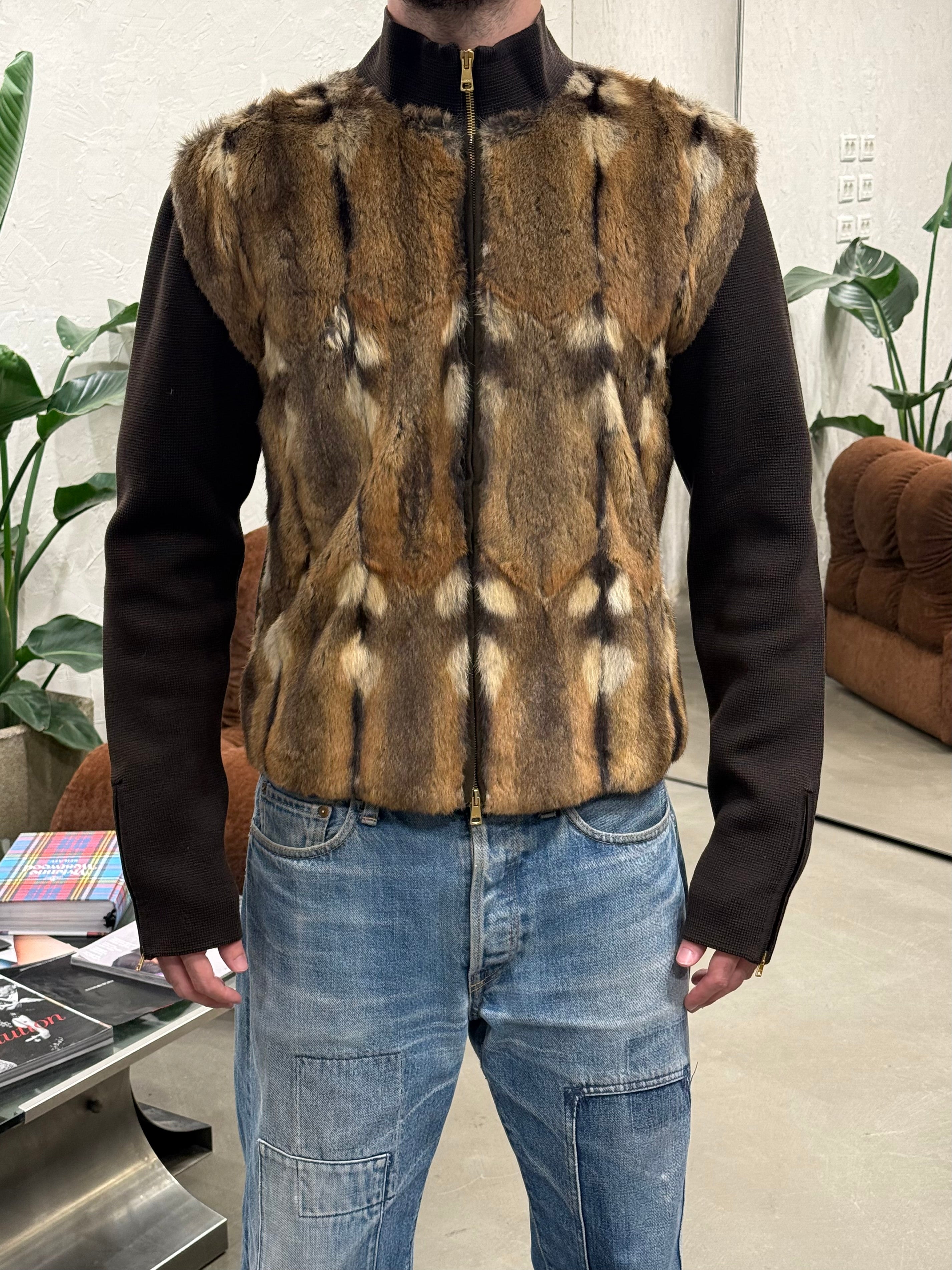 A/W2000 Gucci by Tom Ford runway hamster fur cardigan