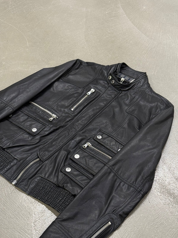 2000s Dolce & Gabbana multi-zip leather jacket