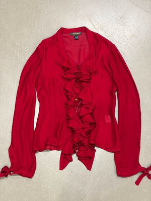 2004 Roberto Cavalli red blouse