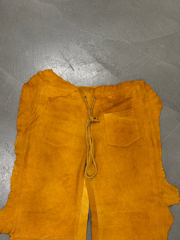 2000s Jean Paul Gaultier hybrid leather pants