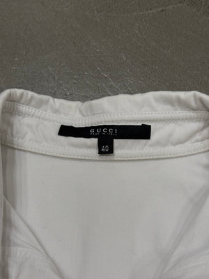 2000s Gucci by Tom Ford leather cord shirt