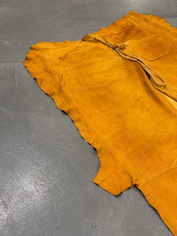 2000s Jean Paul Gaultier hybrid leather pants