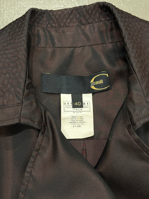 2000s Cavalli iridescent cropped jacket
