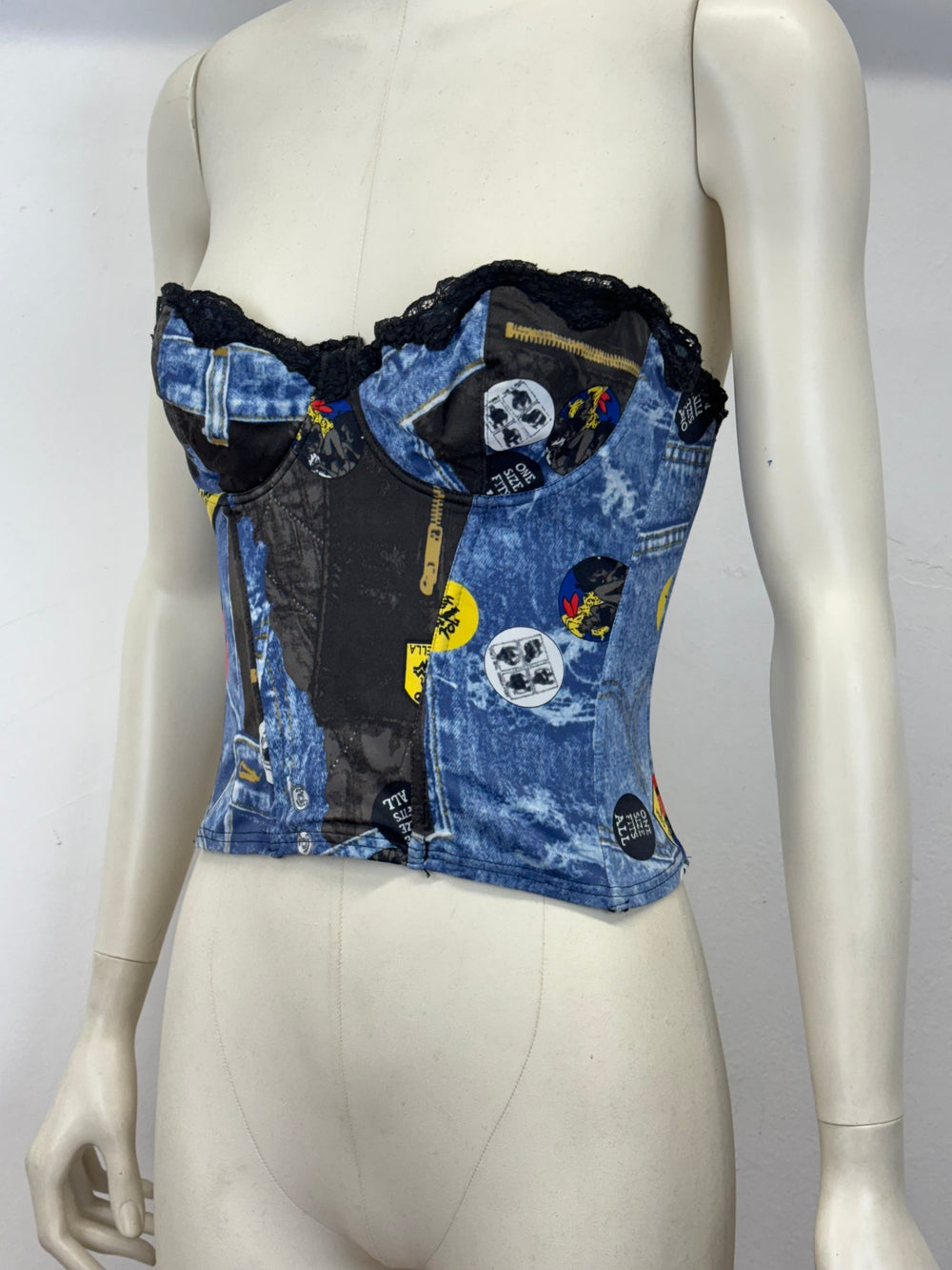 A/W2001 Christian Dior trompe l’oeil corset bustier top