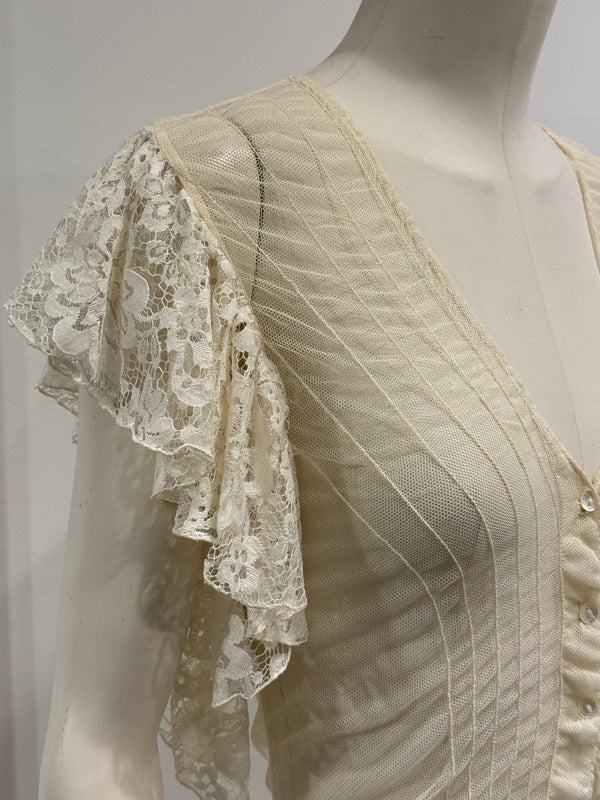 1998 Dolce & Gabbana sheer runway butterfly top