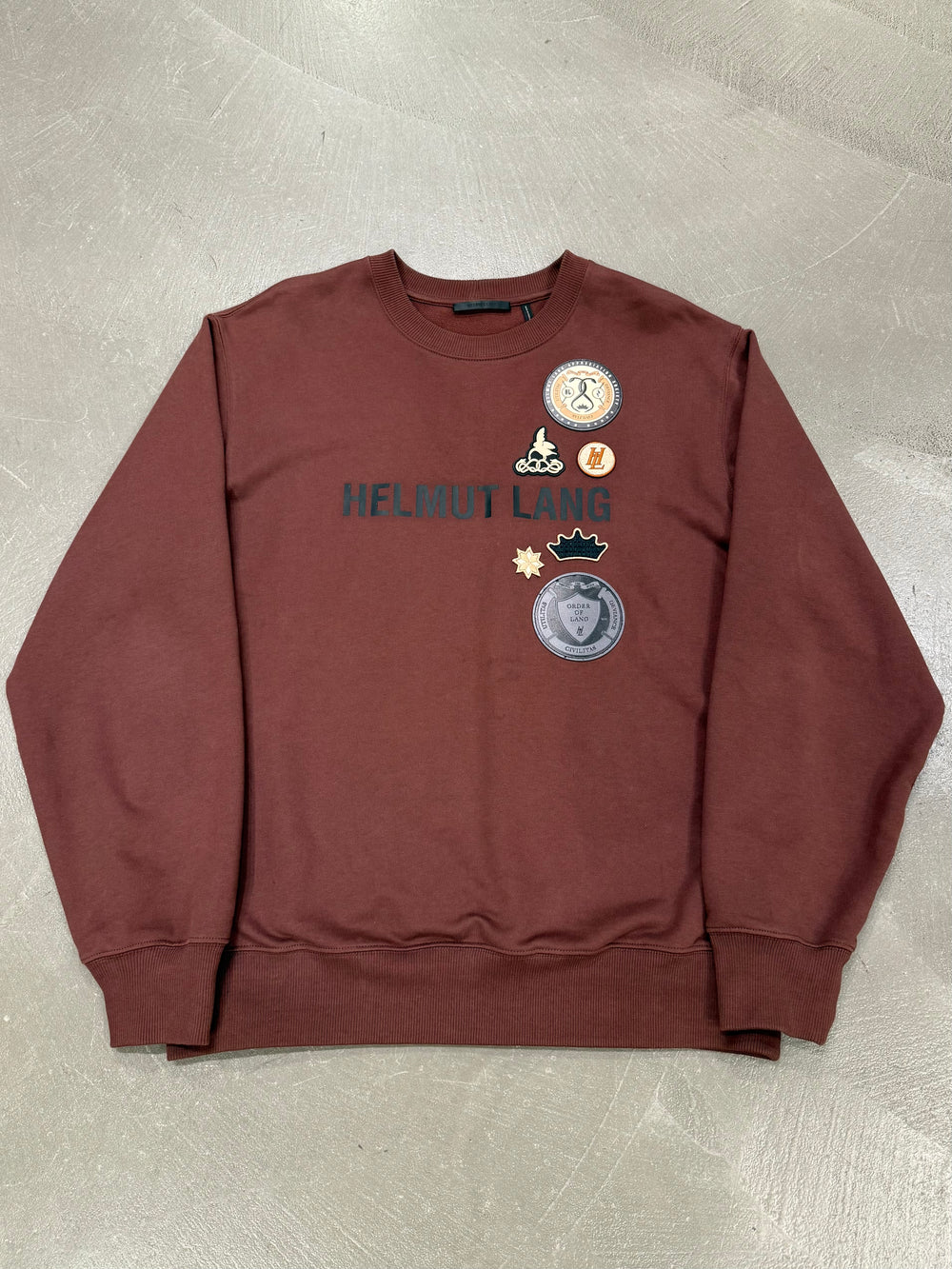 2020s Helmut Lang multi patch logo sweatshirt