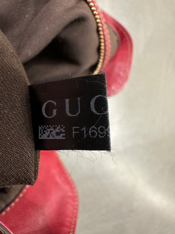 2008 Gucci x Unicef Indy GG canvas snakeskin hobo bag