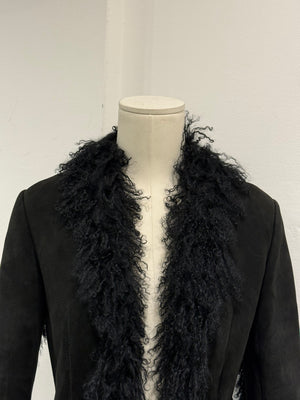 A/W1999 Gucci by Tom Ford Runway mongolian fur leather jacket
