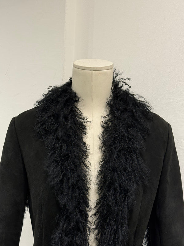 A/W1999 Gucci by Tom Ford Runway mongolian fur leather jacket