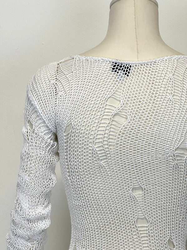 2000s D&G ripped distressed sweater knit