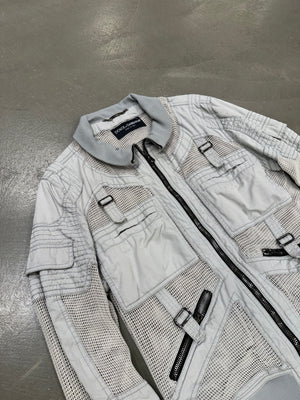 S/S 2004 Dolce & Gabbana grey mesh bomber jacket