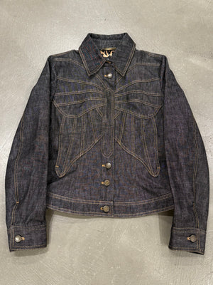 2002 Dolce & Gabbana butterfly denim jacket