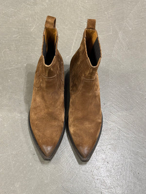 Saint Laurent Paris western suede boots