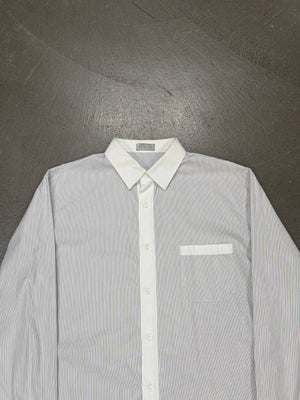 Dior by Hedi Slimane runway pinstripe button up shirt