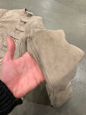2000s Givenchy goat leather paneled jacket