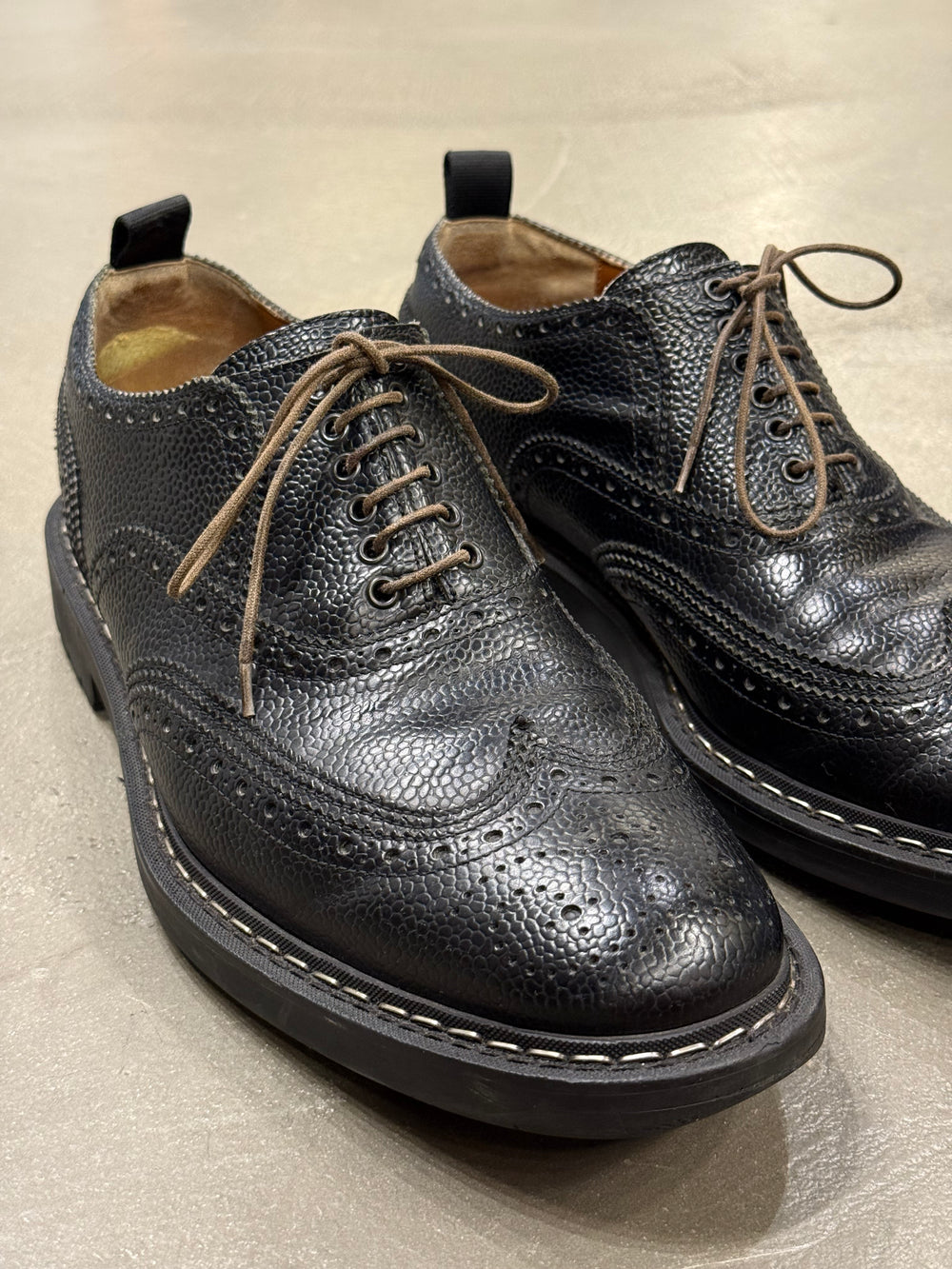 2010s Givenchy by Riccardo Tisci metal seam derby shoes