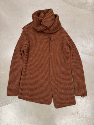 A/W1996 Yohji Yamamoto runway scarf thick wool asymmetrical knit