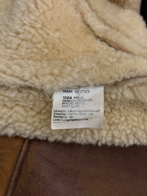 1990s Emporio Armani shearling flight jacket