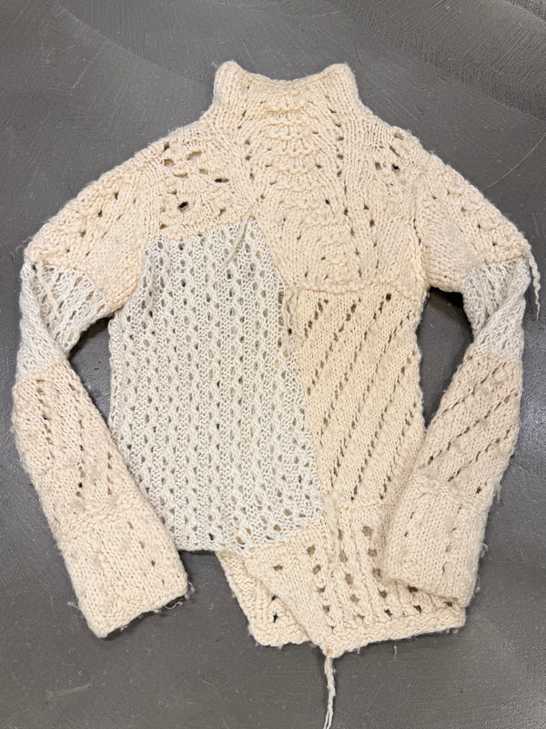 1990s Emporio Armani deconstructed patchwork sweater