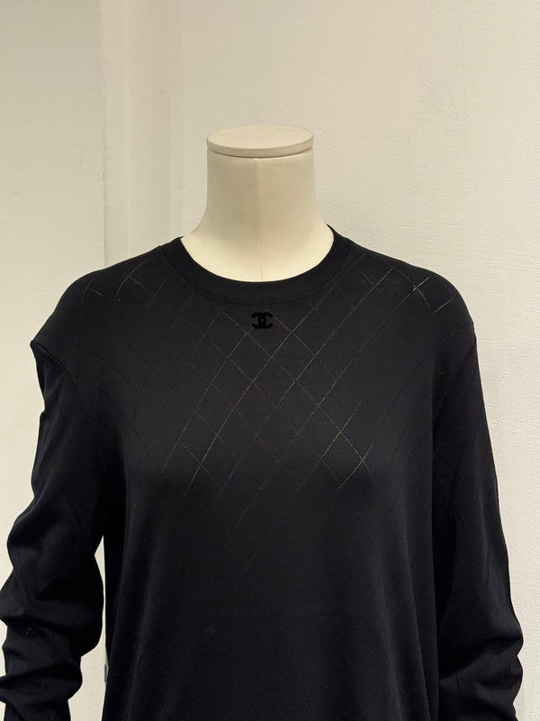 2000s Chanel uniform logo long sleeve top