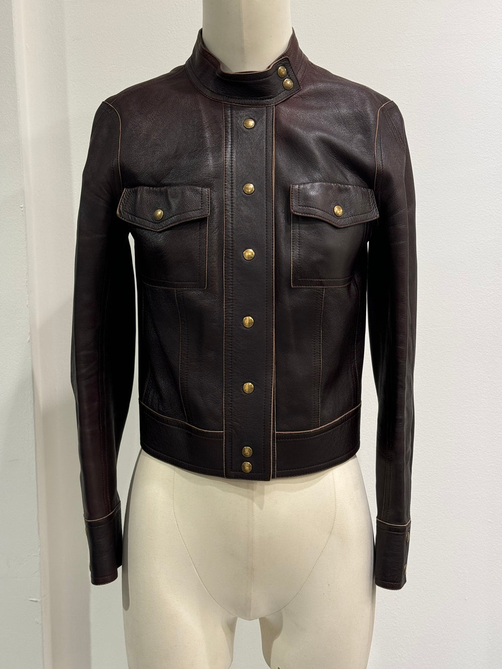 2000s Lous Vuitton faded leather jacket