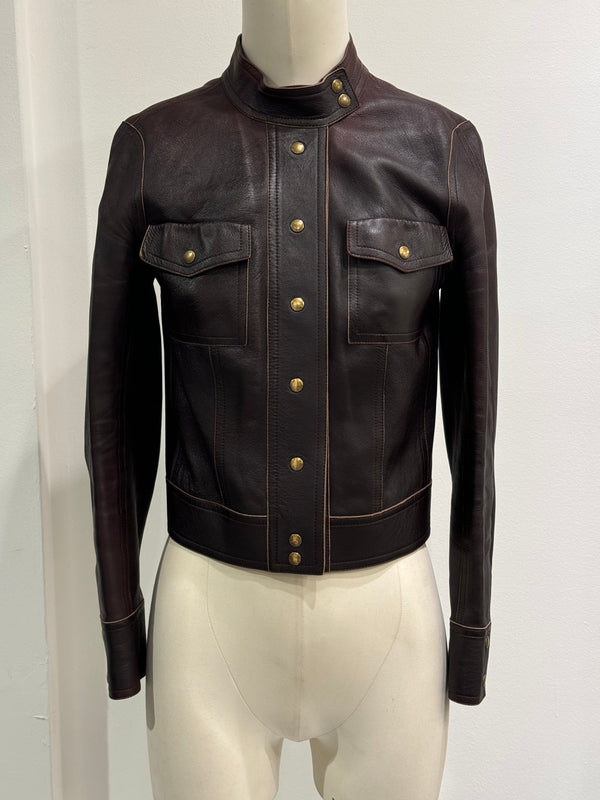 2000s Lous Vuitton faded leather jacket