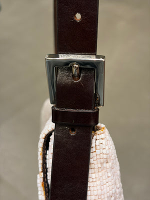 2000 Fendi limited edition embossed hand-beaded Baguette bag