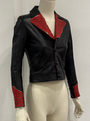 S/S2015 Saint Laurent by Hedi Slimane runway sample studded stars leather jacket