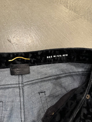 2018 Saint Laurent PARIS leopard velvet pants