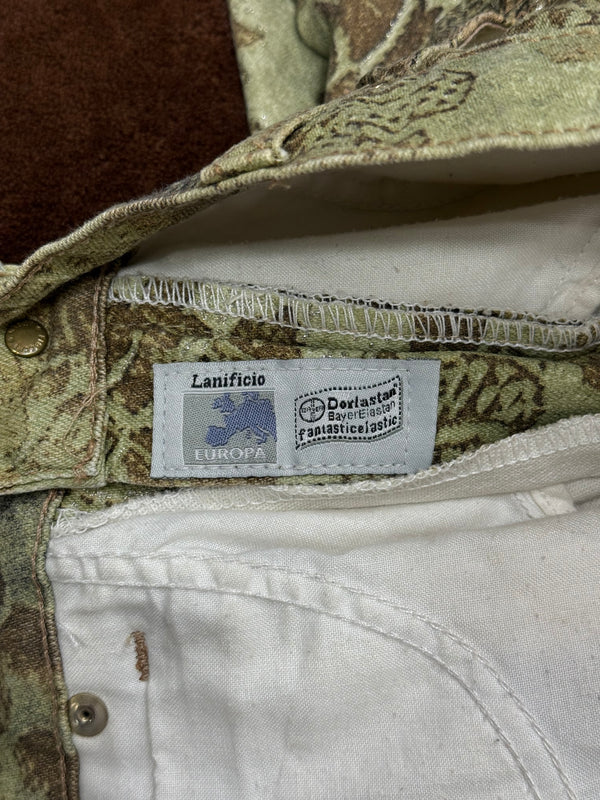 2000s Roberto Cavalli print embellished jeans