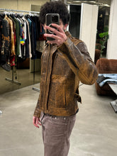 Load image into Gallery viewer, A/W 2005 Roberto Cavalli eroded faded leather jacket
