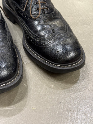 2010s Givenchy by Riccardo Tisci metal seam derby shoes