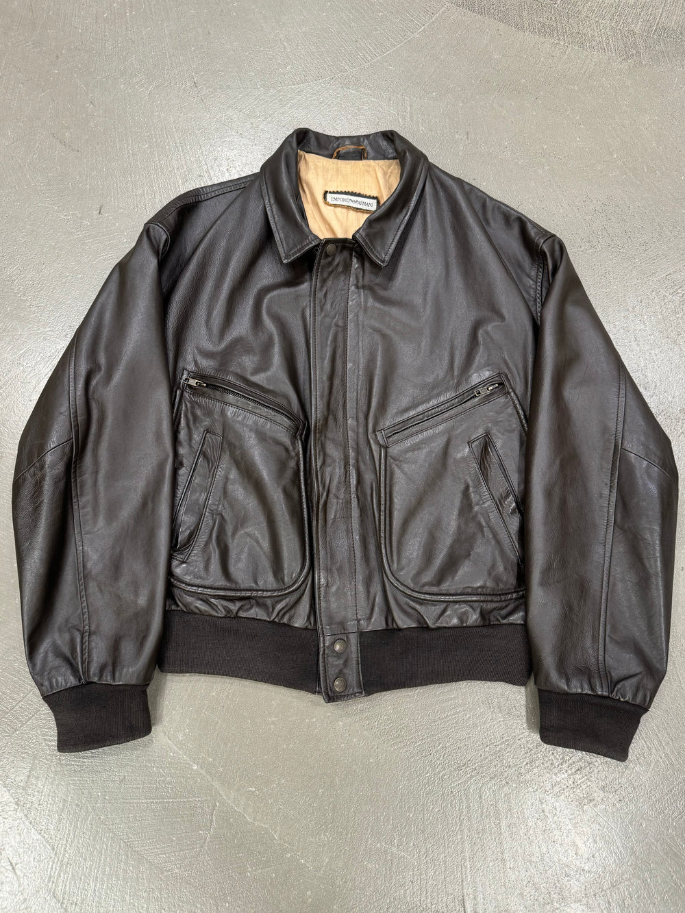 1990s Emporio Armani aviator bomber jacket