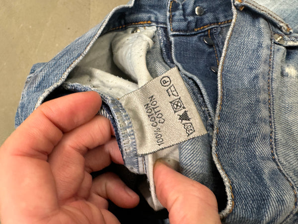 2000s Dior by Hedi Slimane skinny distressed repaired jeans
