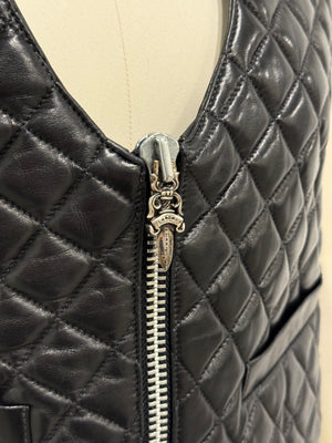 1990s Chrome Hearts leather vest