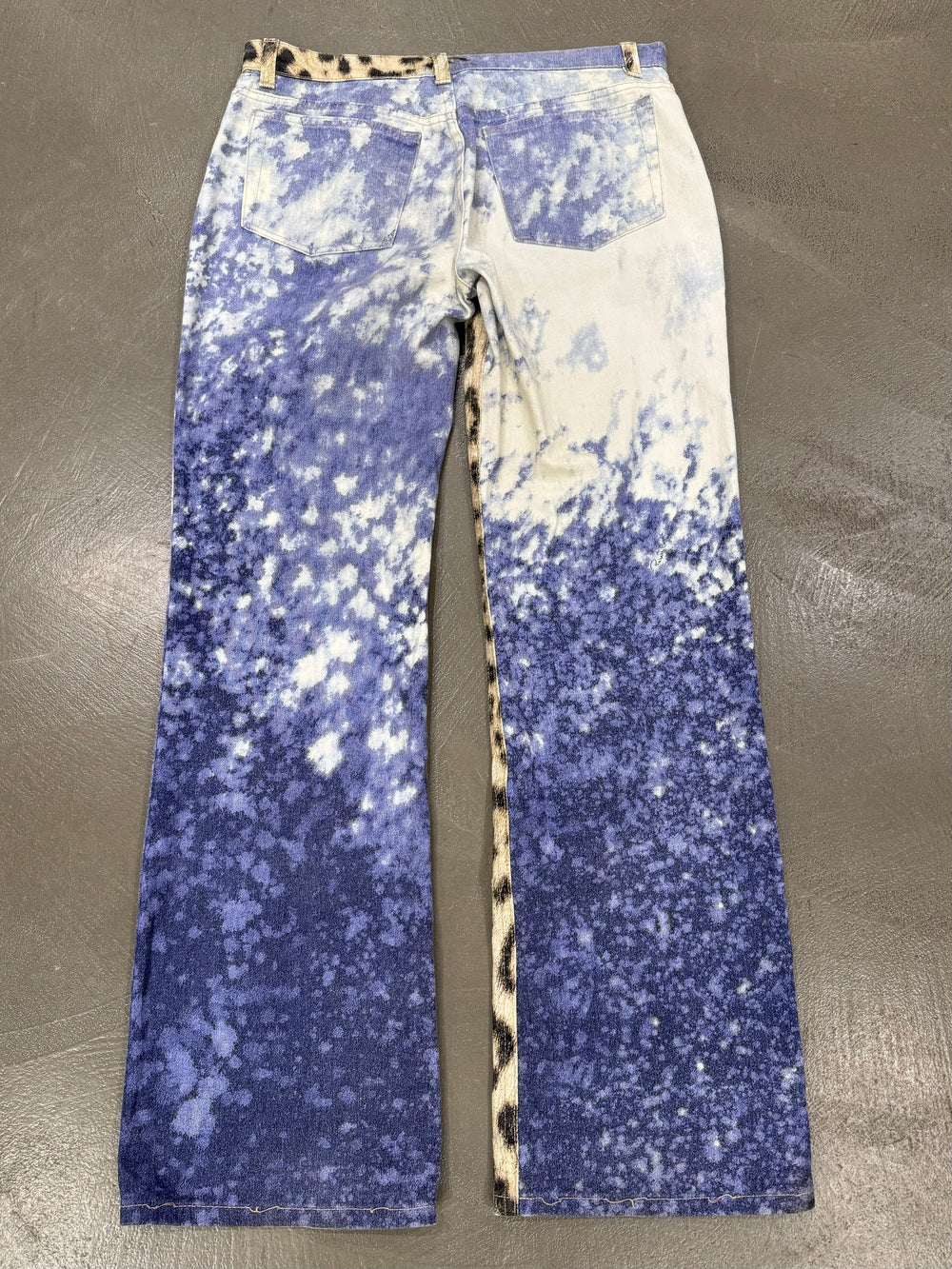2000s Roberto Cavalli mainline leopard oceanic jeans