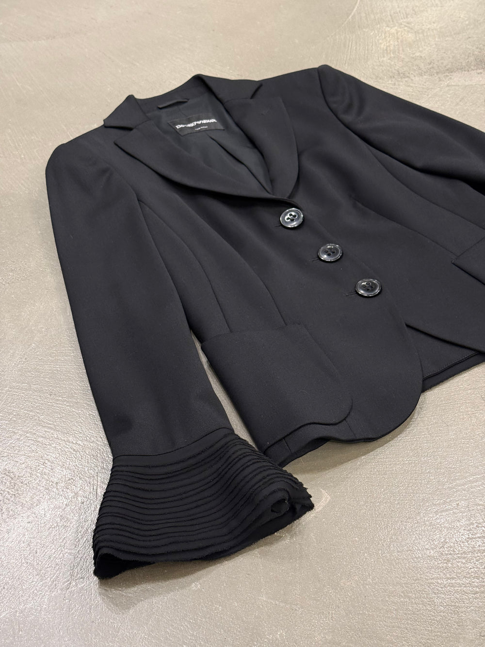 2000s Emporio Armani tailored flared cuff blazer