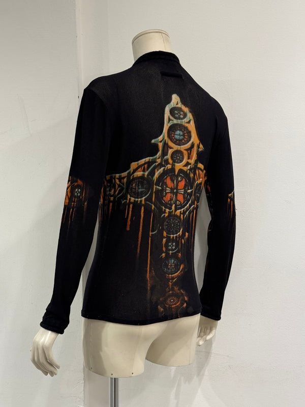 A/W1998 Jean Paul Gaultier gothic cathedral mesh top