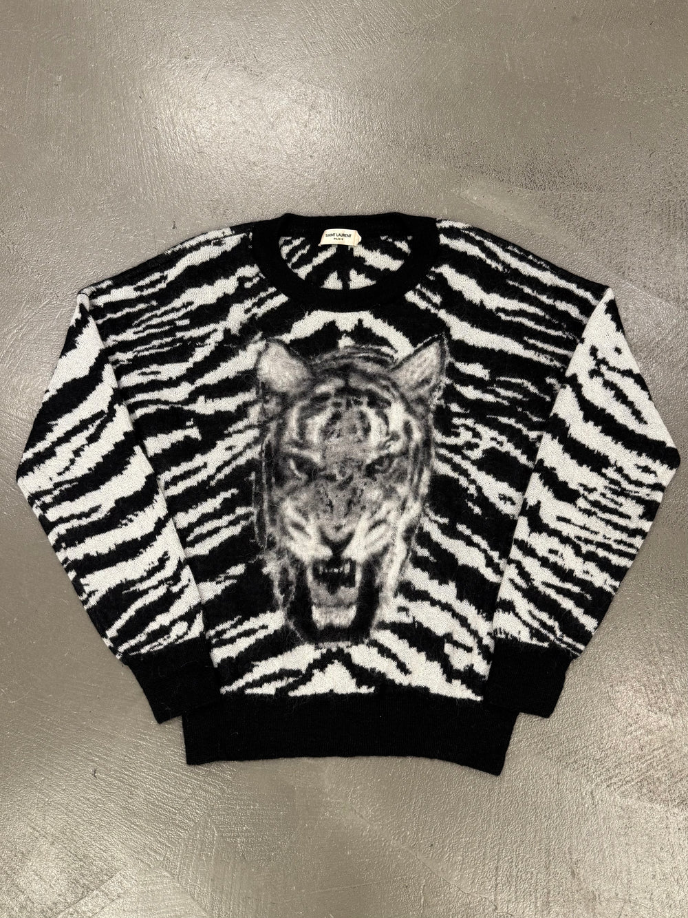 2015 Saint Laurent Paris by Hedi Slimane tiger stripe knit