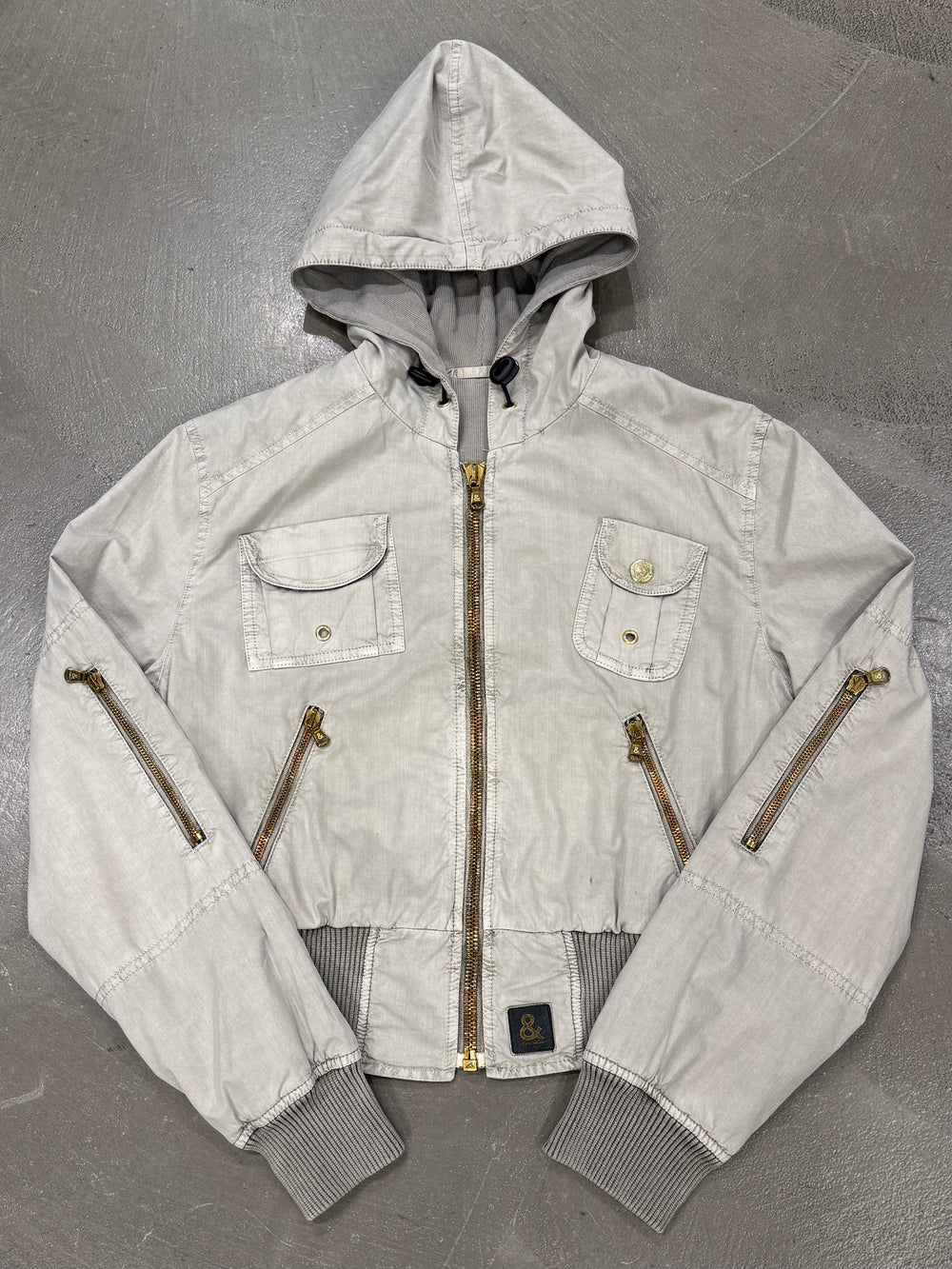 2000s Dolce & Gabbana cropped zipper military jacket