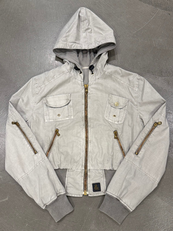 2000s Dolce & Gabbana cropped zipper military jacket