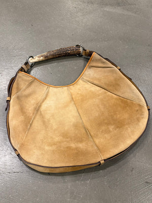 2002 Yves Saint Laurent Mombasa suede bag