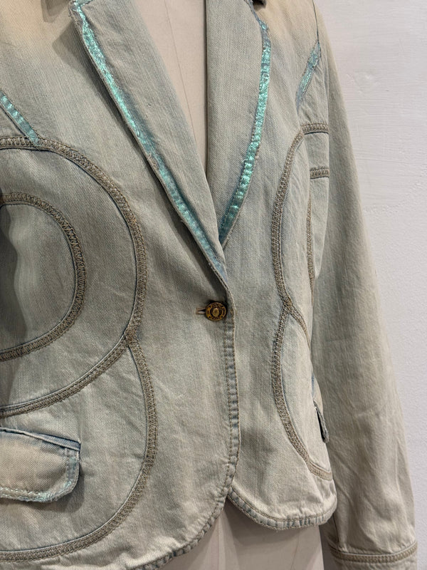 2000s Cavalli paneled denim jacket