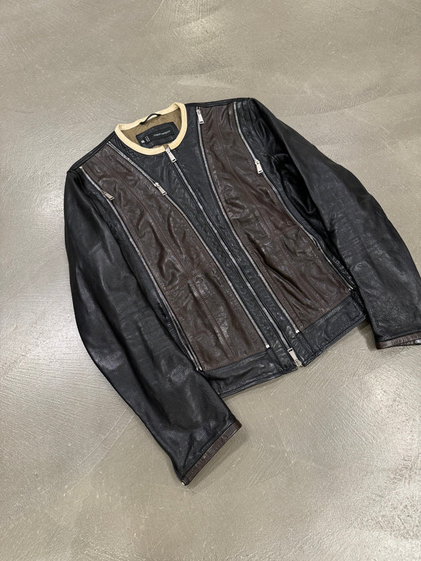 SS2014 Dsquared2 multi-zip biker leather jacket