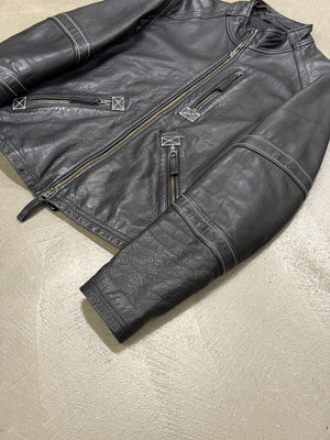 2000s Armani biker leather jacket