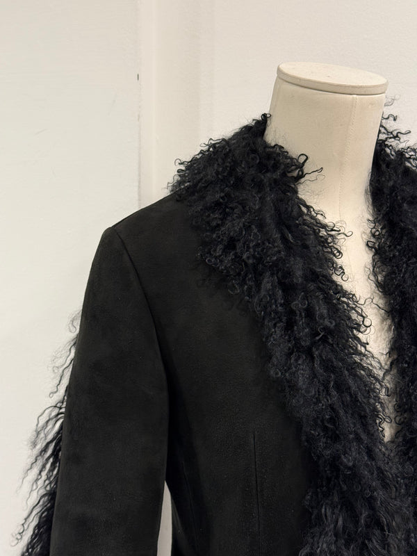 A/W1999 Gucci by Tom Ford Runway mongolian fur leather jacket