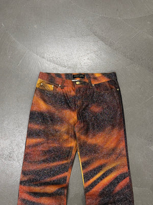2000 Roberto Cavalli Tiger print pants