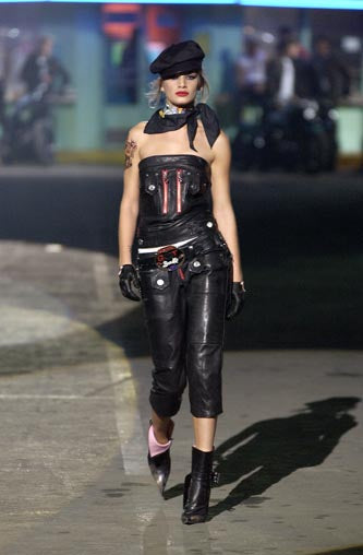 S/S2004 Dsquared2 white cargo zipper top